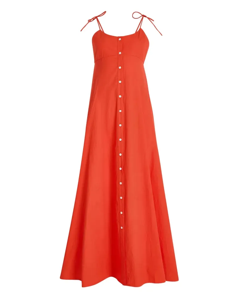 Rosie Assoulin Geknöpftes Maxikleid mit Schleifenverschluss - Orange Orange