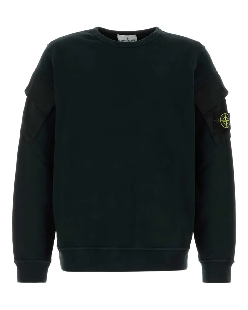 Stone Island crew-neck cotton sweatshirt - Schwarz Schwarz
