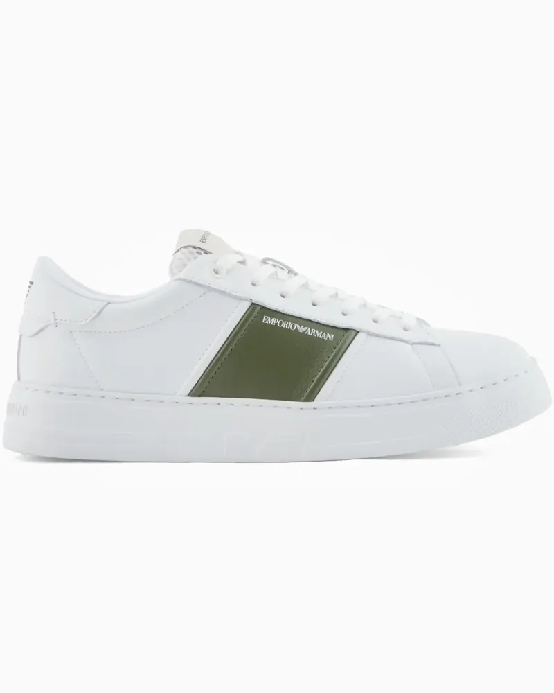Emporio Armani Sneakers mit Kontrasteinsätzen - Weiß Weiß