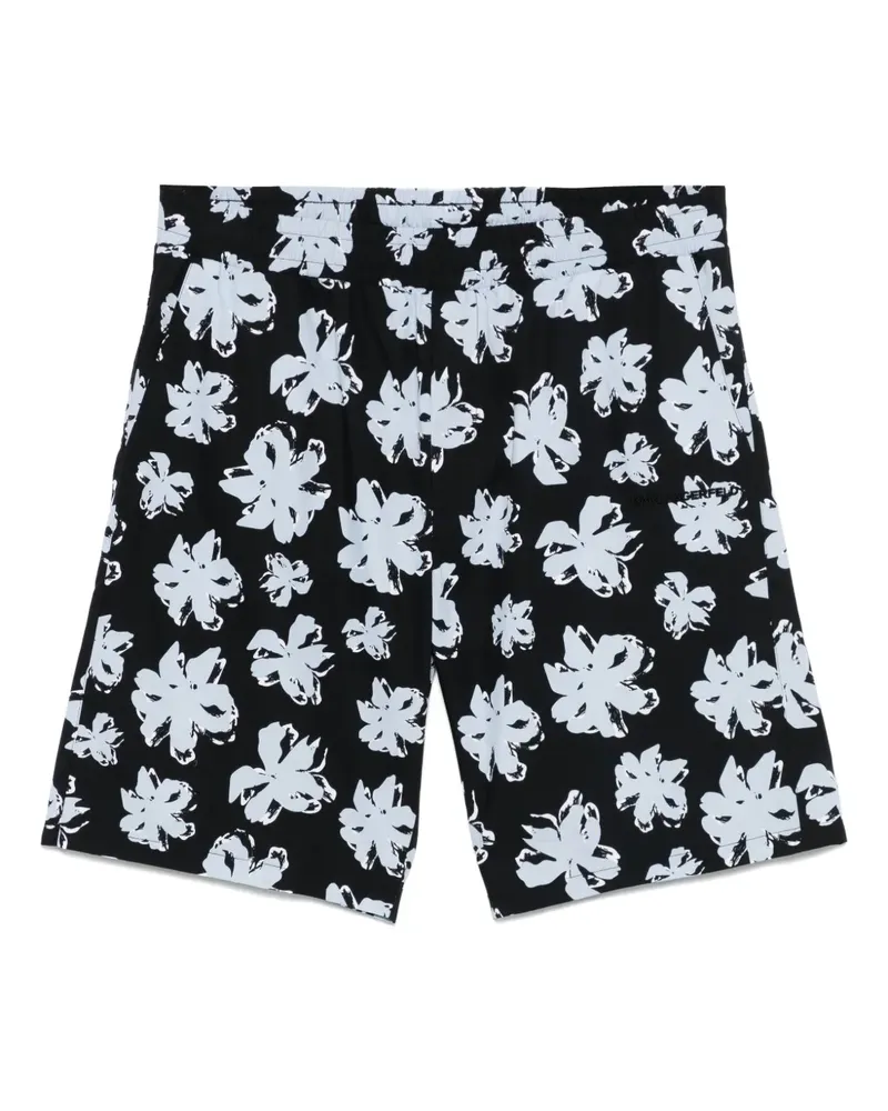 Karl Lagerfeld Shorts mit Blumen-Print - Schwarz Schwarz