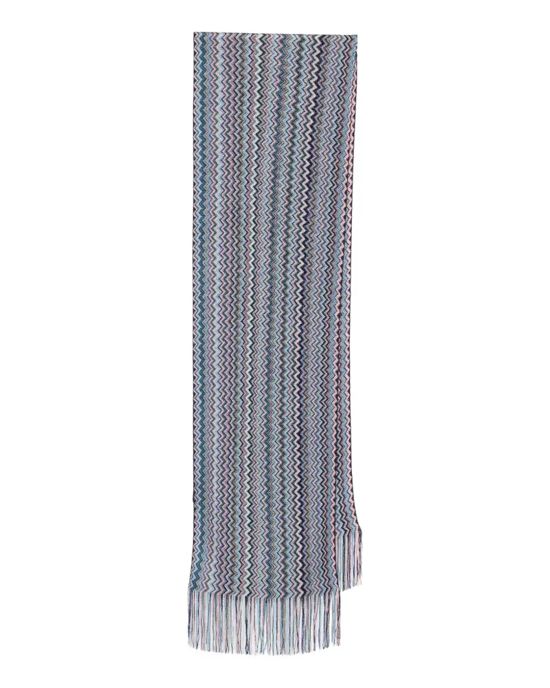 Missoni Schal mit Zickzackmuster - Blau Blau