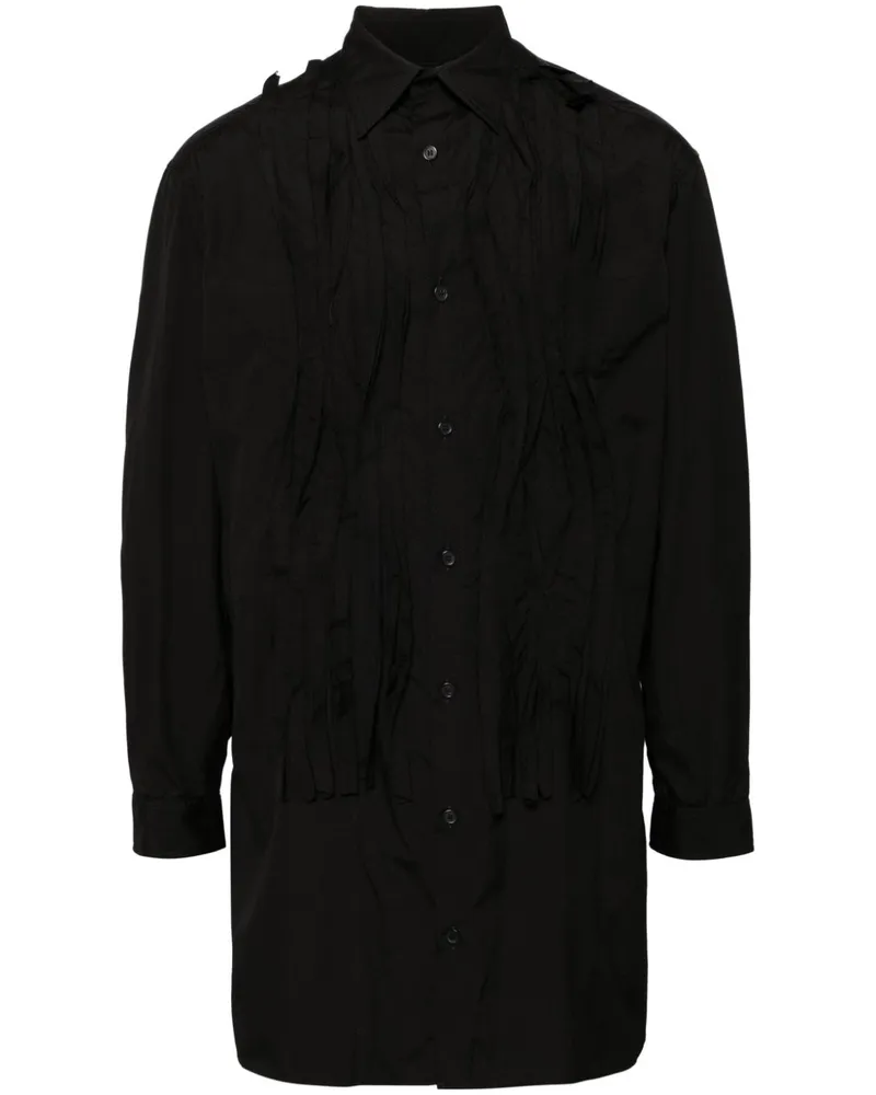 Yohji Yamamoto Hemd mit Biesendetail - Schwarz Schwarz