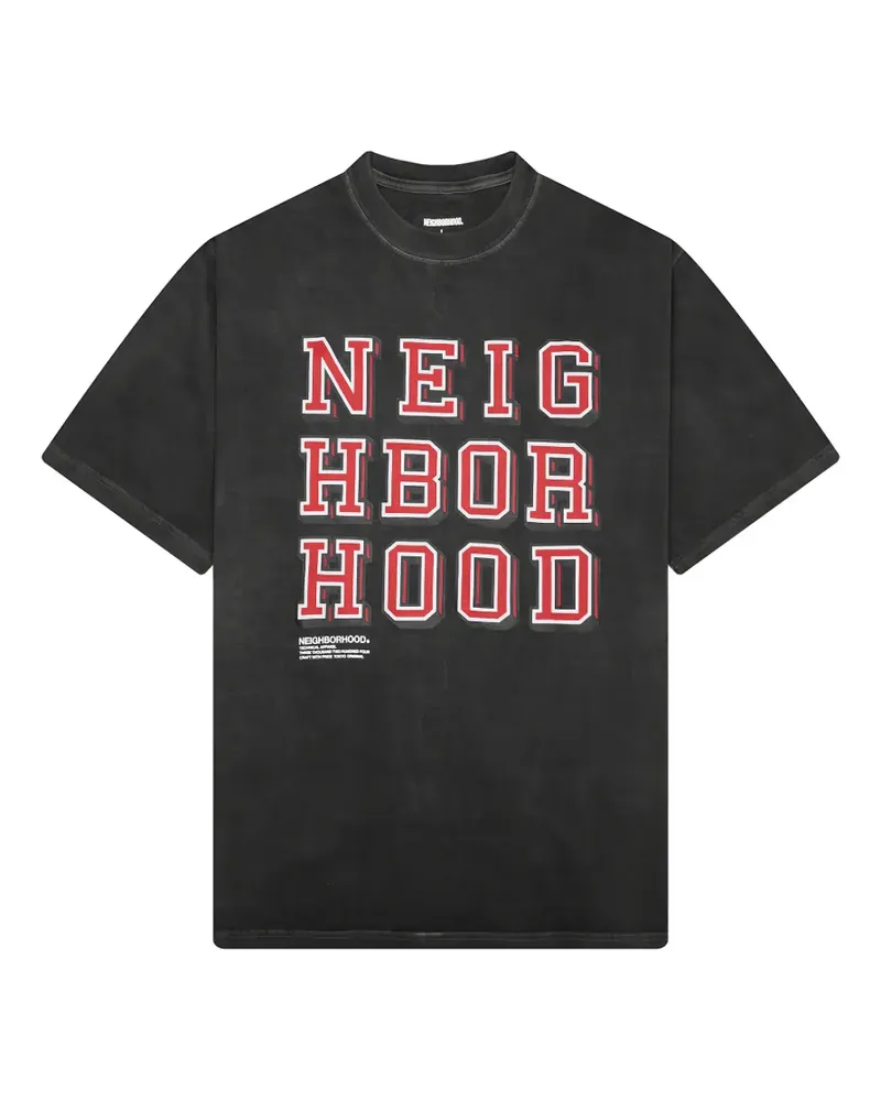 Neighborhood logo-print T-shirt - Schwarz Schwarz