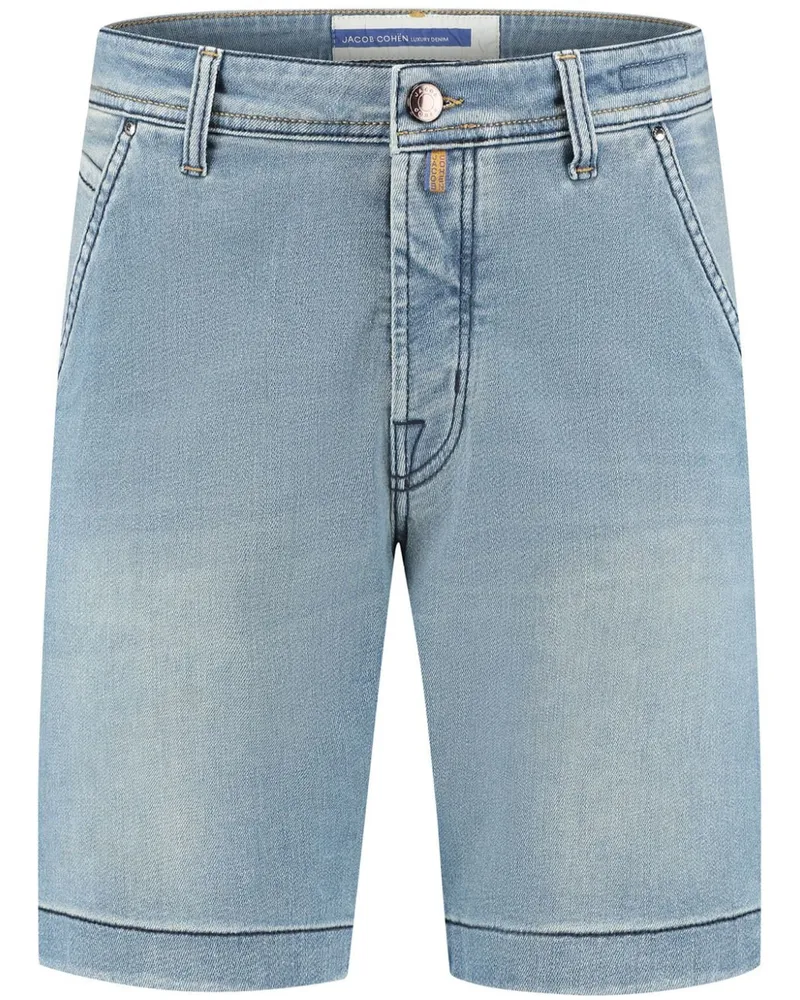 Jacob Cohën Schmale Jeans-Shorts Blau