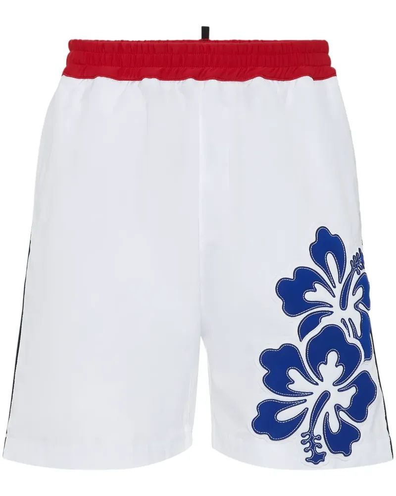 Dsquared2 Shorts mit Print - Weiß Weiß