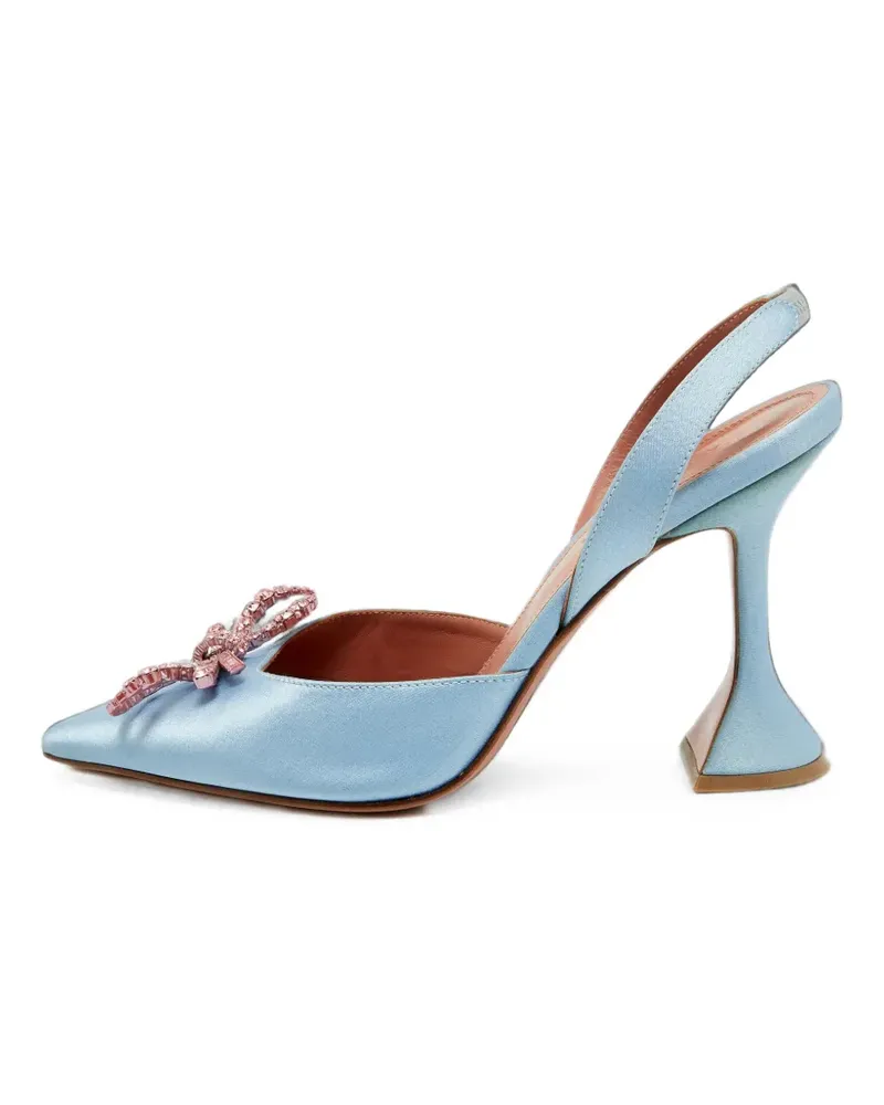 Amina Muaddi Rosie crystal-embellished slingback pumps - Blau Blau