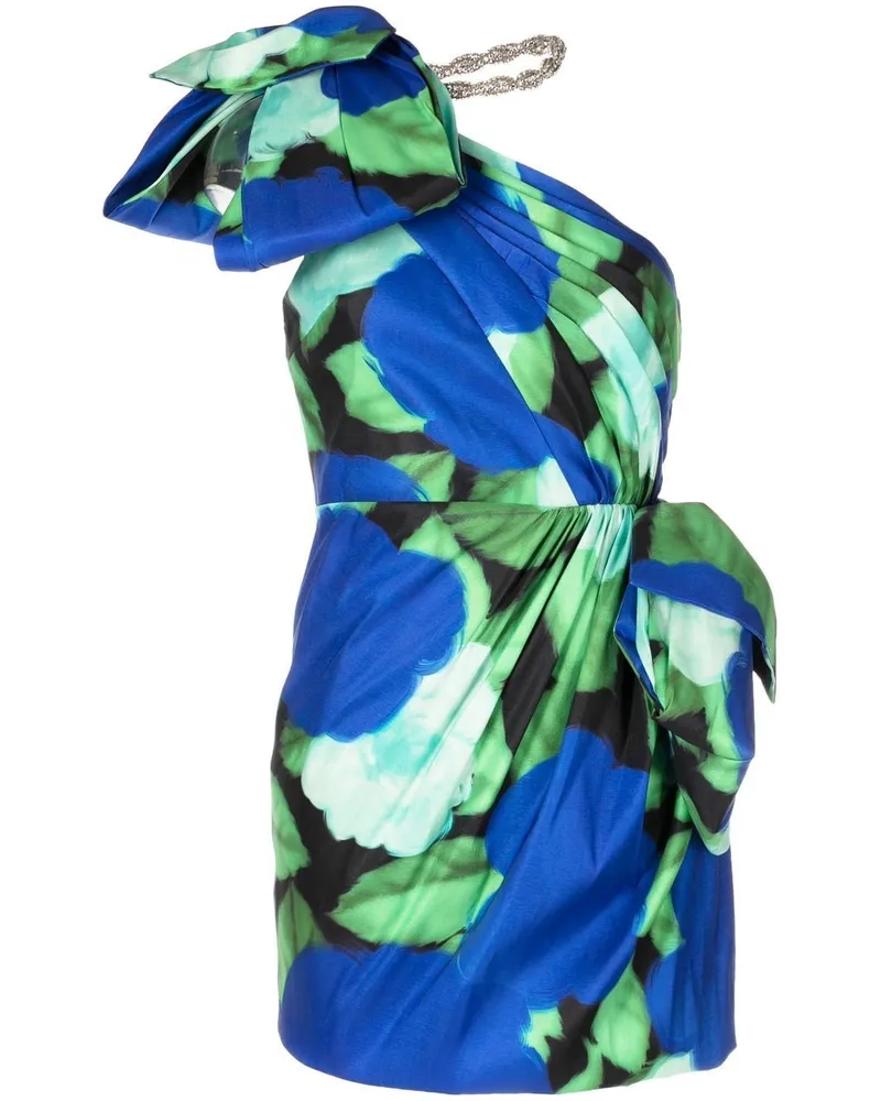 Rachel Gilbert Minikleid mit Blumen-Print - Blau Blau