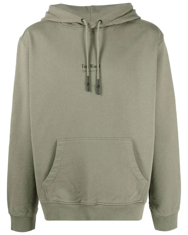 Tom Wood Hoodie mit Kordelzug - Grün Grün