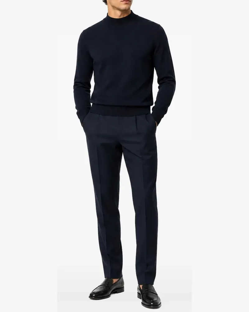 LARDINI mock-neck knit sweater - Blau Blau
