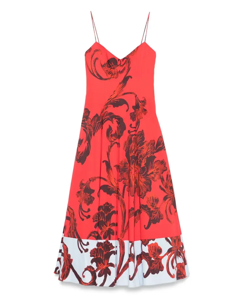 Alice + Olivia Isabelle Midikleid - Rot Rot