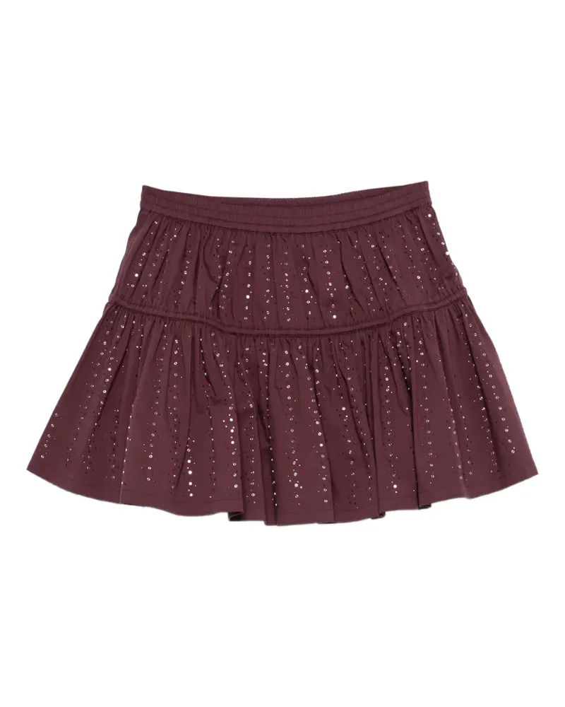 Maje sequin-embellished ruffled mini skirt - Rot Rot