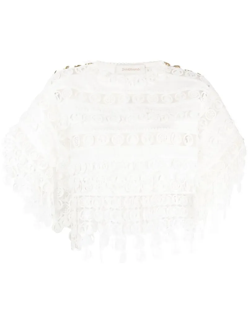 Zimmermann High Tide Nautical Cropped-Top - Weiß Weiß