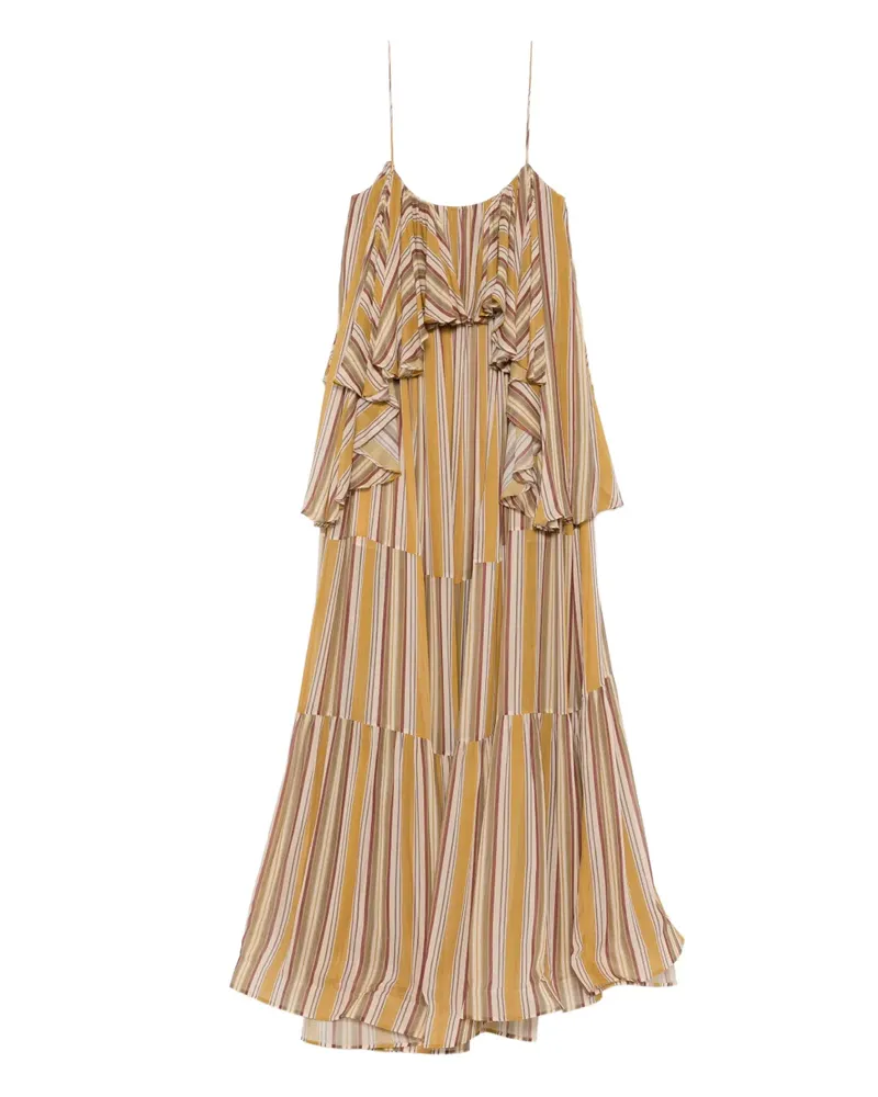 Zimmermann Rebellion ruffled striped maxi dress - Gelb Gelb