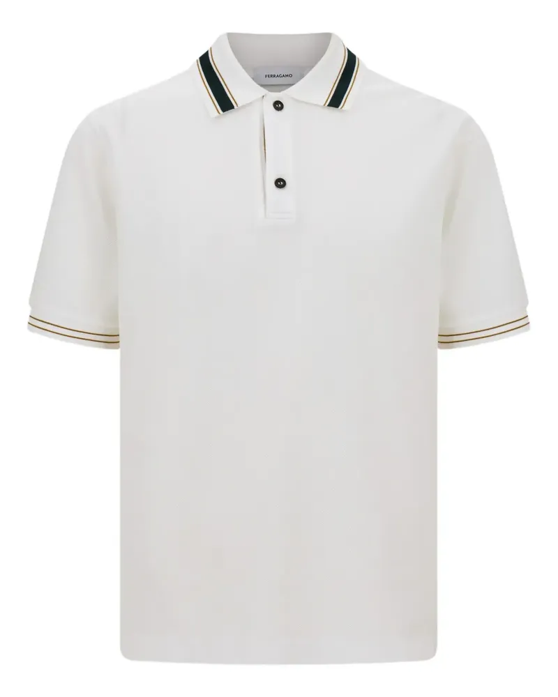 Ferragamo Poloshirt aus Bio-Baumwolle - Weiß Weiß