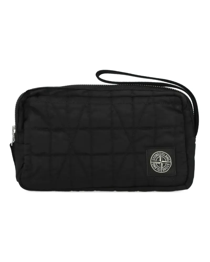 Stone Island quilted zip-fastening pouch - Schwarz Schwarz