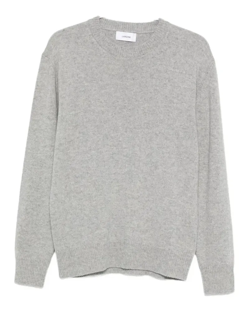 LARDINI ribbed-trim crew-neck sweater - Grau Grau