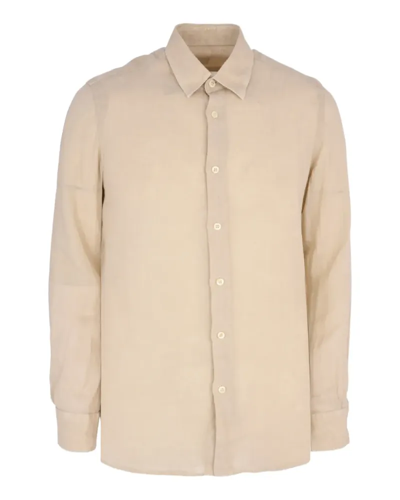 120% Lino Hemd mit Contemporary Fit - Nude Nude