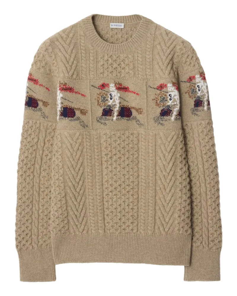 Burberry Pullover mit Ritteremblem - Nude Nude