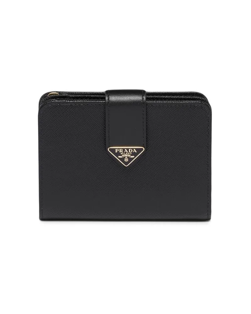 Prada Portemonnaie mit Logo - Schwarz Schwarz