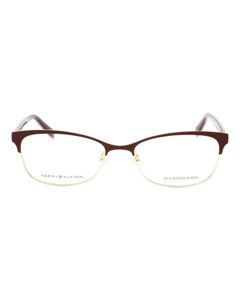 Tommy Hilfiger browline oval-frame glasses - Rot Rot
