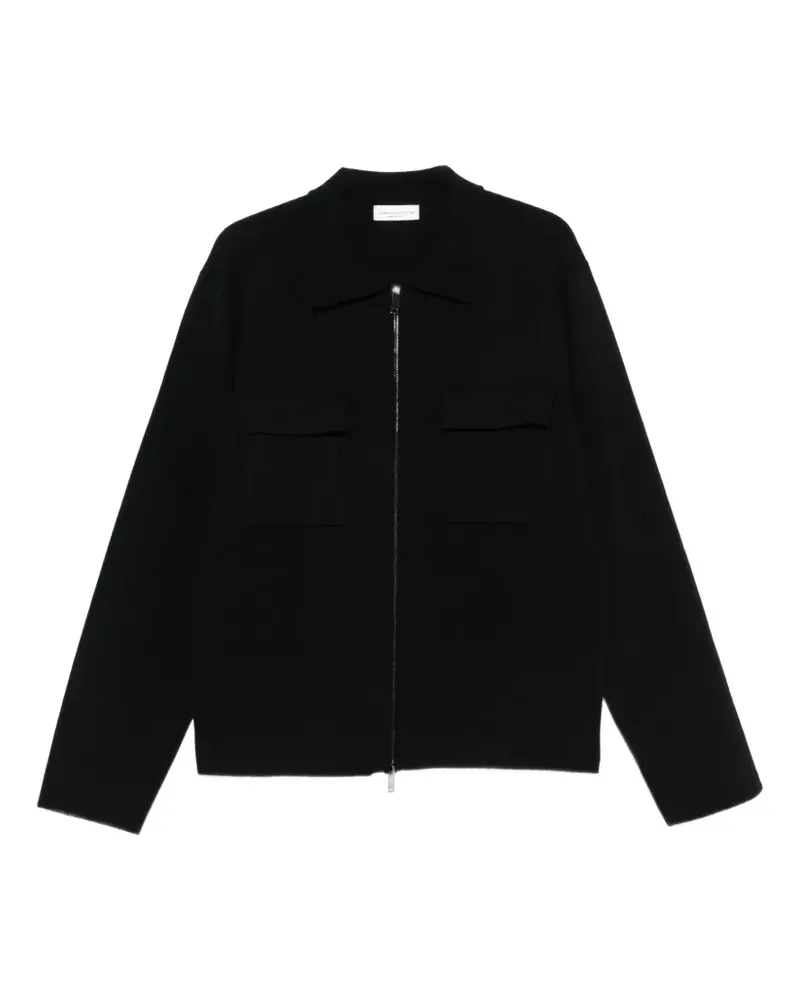 Roberto Collina Reißverschluss-Cardigan mit Klappentasche - Schwarz Schwarz
