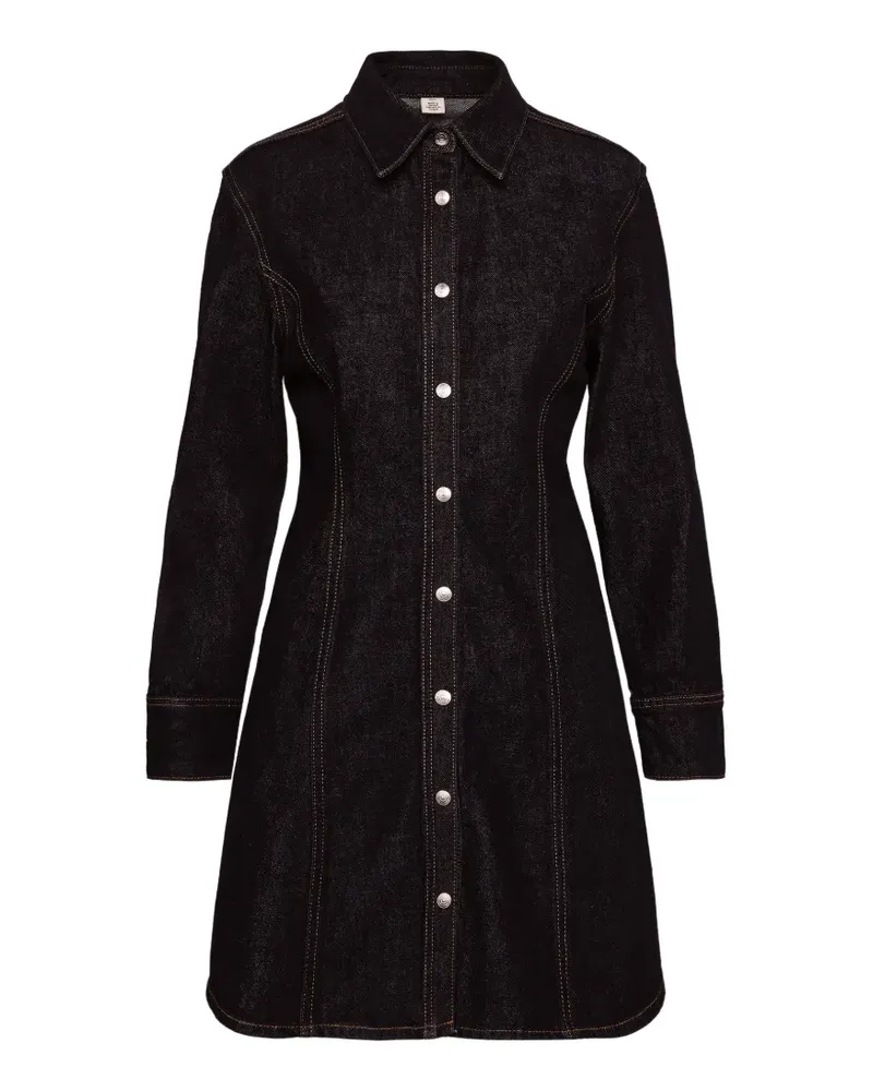 Calvin Klein buttoned collared mini dress - Blau Blau