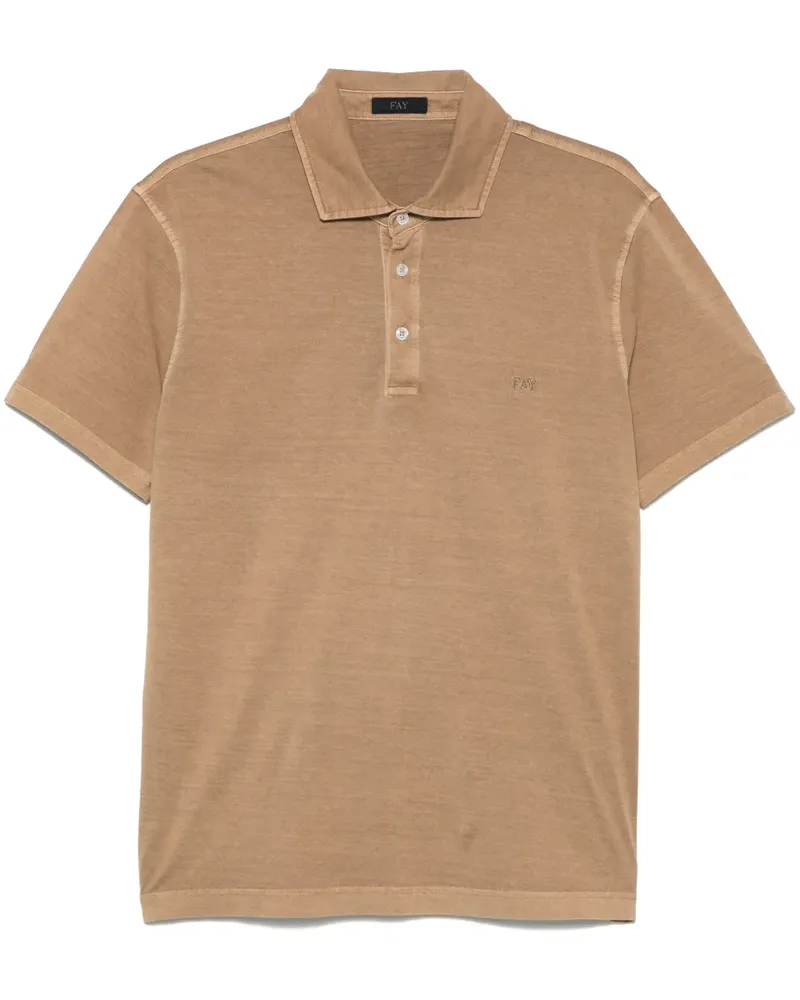 Fay Poloshirt aus Jersey - Braun Braun