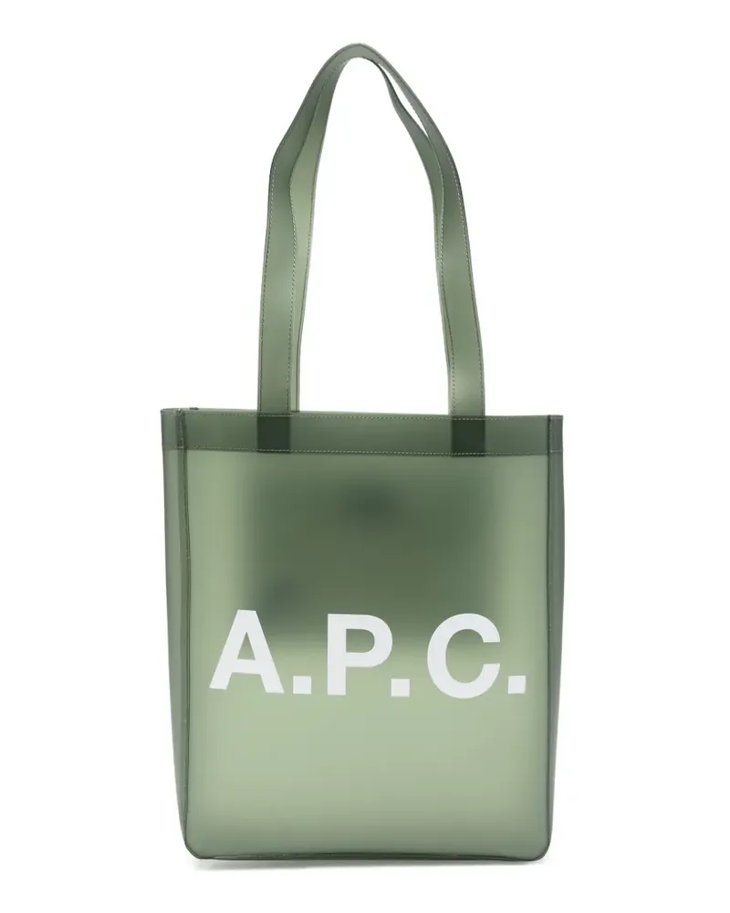 A.P.C. Lou logo-detail tote bag - Grün Grün