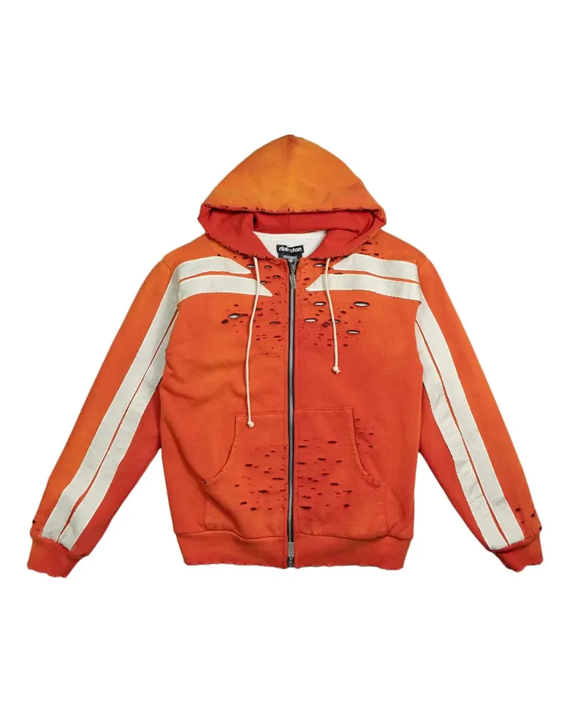 RRR123 Apocrypha Pious Kapuzenjacke im Distressed-Look - Orange Orange