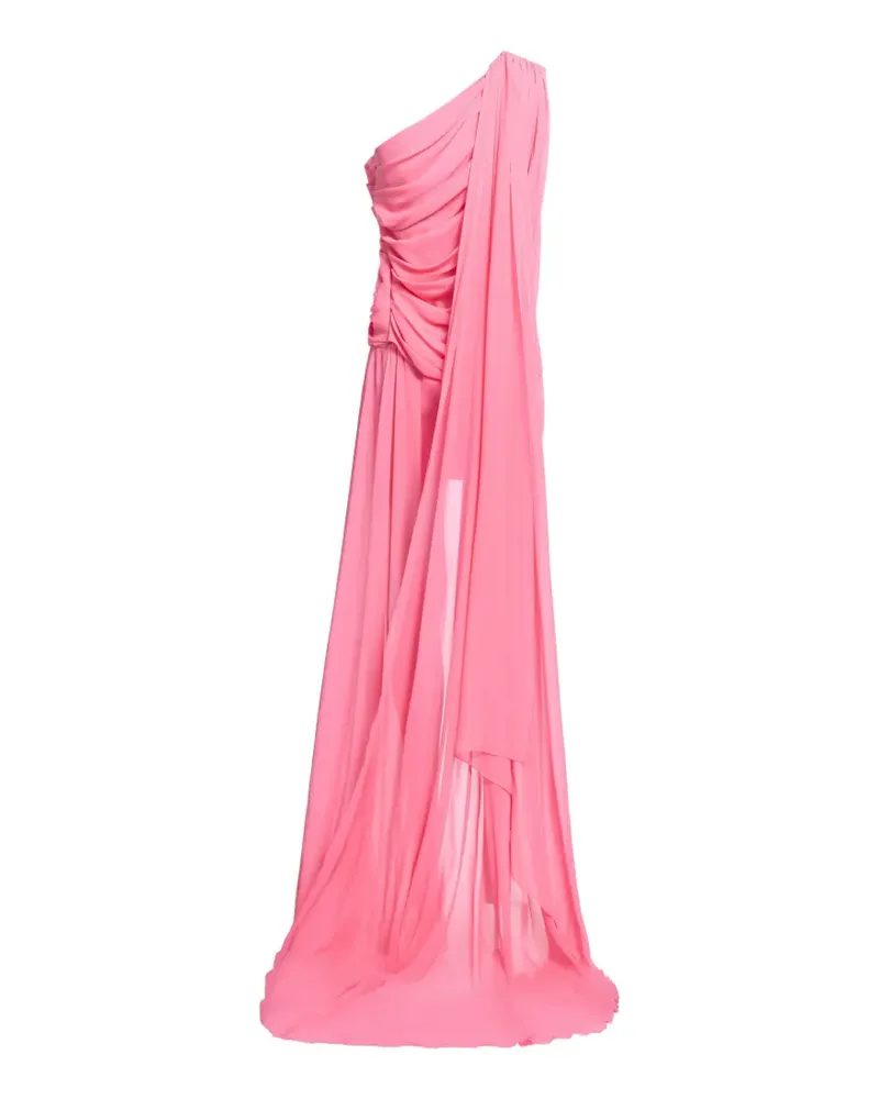 Elie Saab Drapiertes One-Shoulder-Minikleid - Rosa Rosa