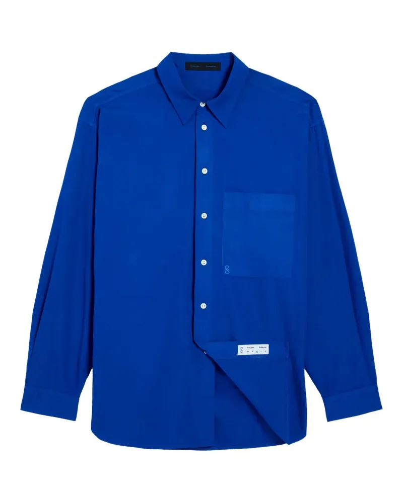 Proenza Schouler Simon Hemd mit Tasche - Blau Blau
