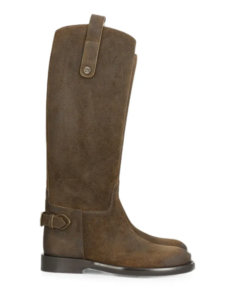 Burberry suede Cavalier boots - Braun Braun