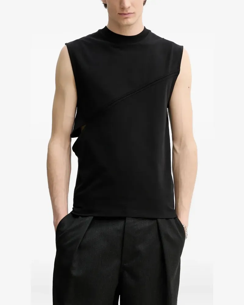 Heliot Emil Weste mit Cut-Out-Nahtdetail - Schwarz Schwarz
