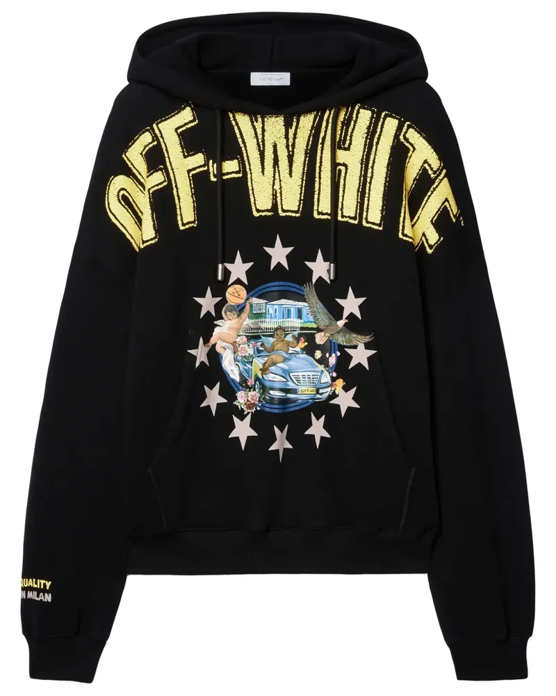 OFF-WHITE Fresco Star Hoodie - Schwarz Schwarz