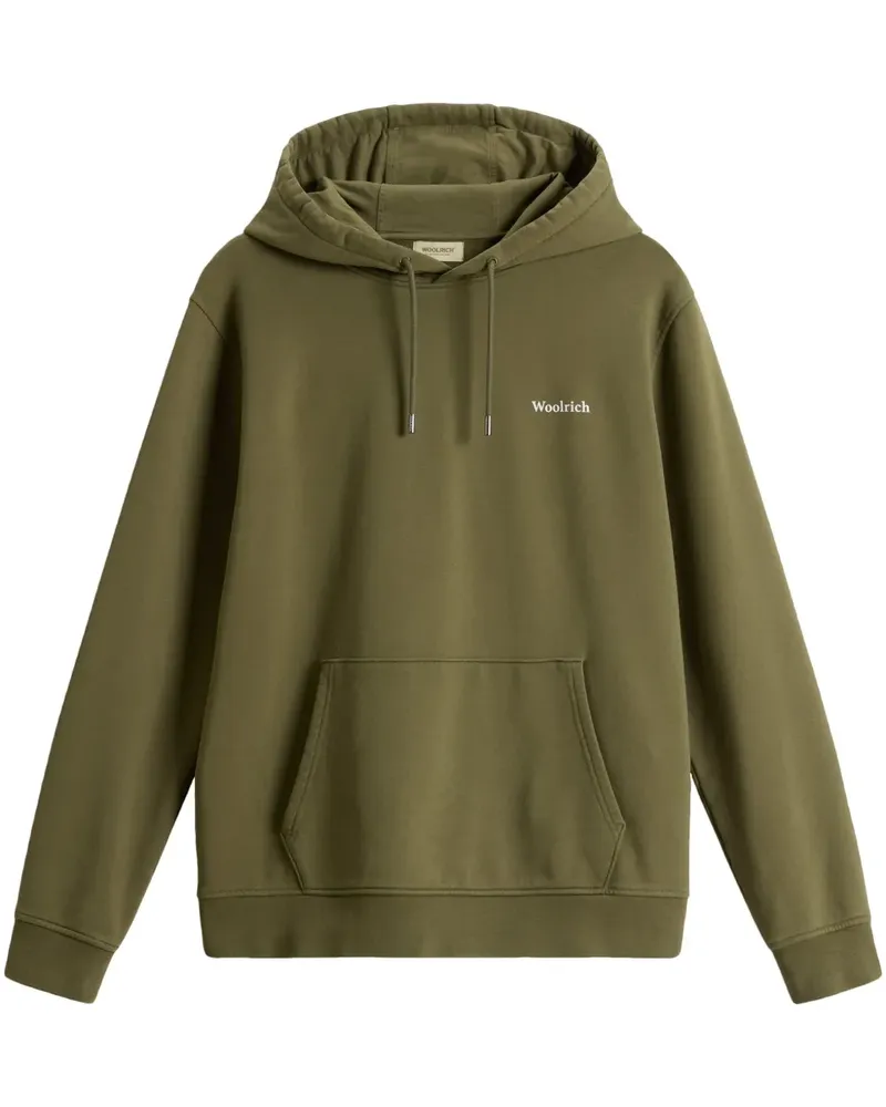 Woolrich Hoodie mit Logo-Print - Grün Grün