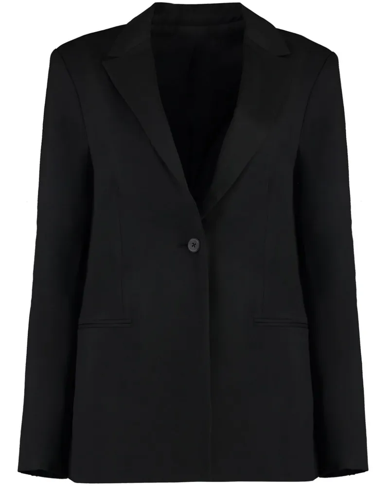 Calvin Klein Krepp-Blazer - Schwarz Schwarz