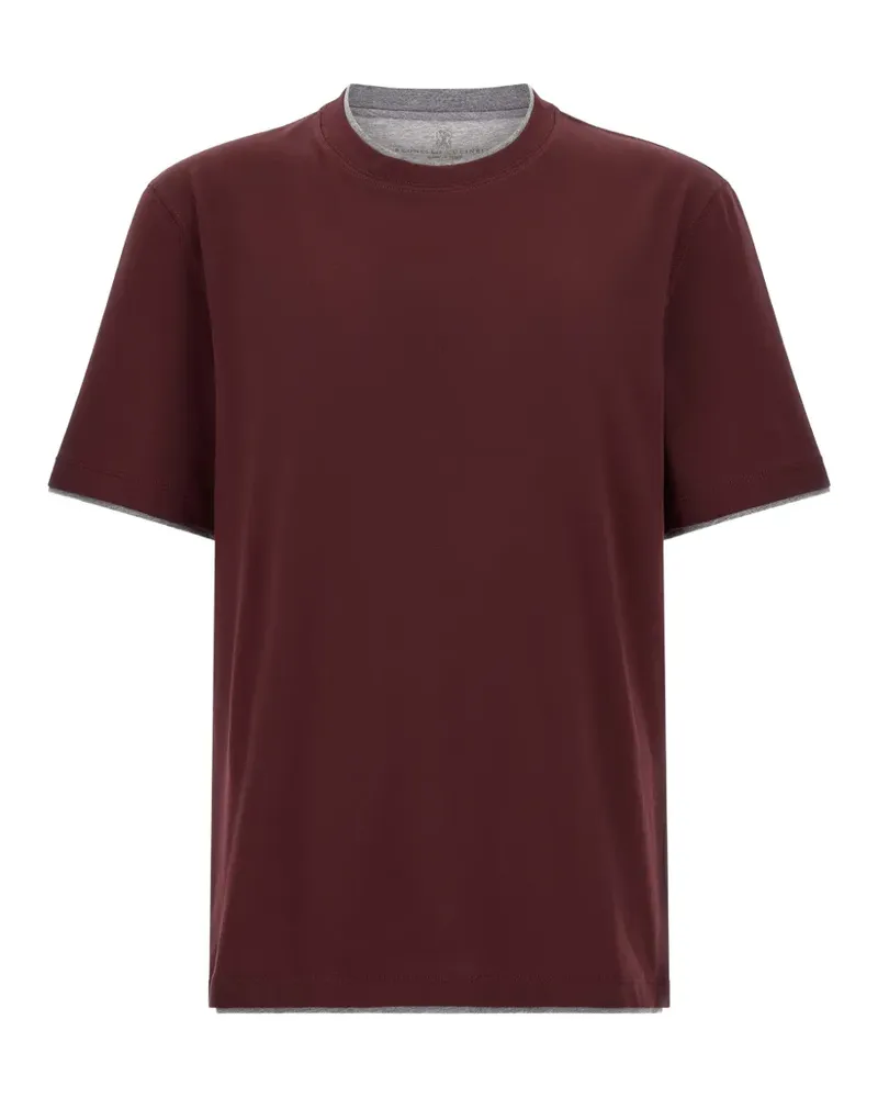 Brunello Cucinelli double-layer T-shirt - Rot Rot