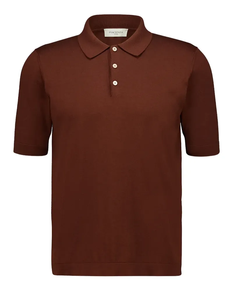 Piacenza Cashmere short-sleeved polo shirt - Braun Braun