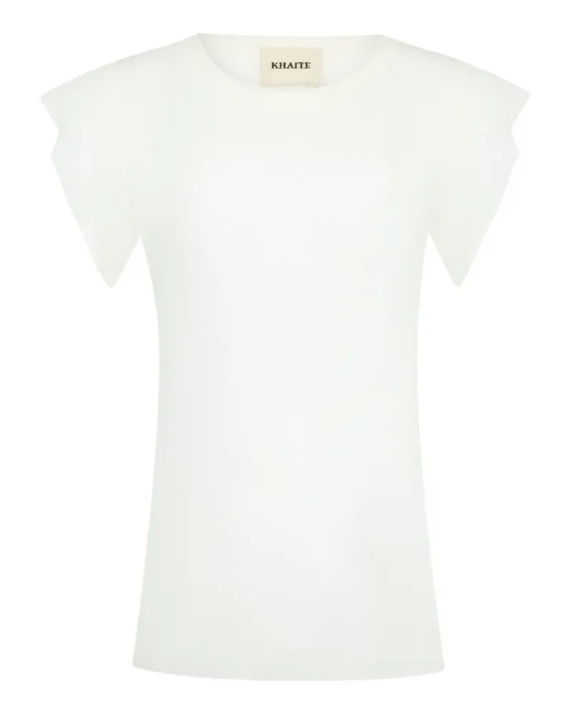KHAITE Gerüschtes Angel T-Shirt - Weiß Weiß