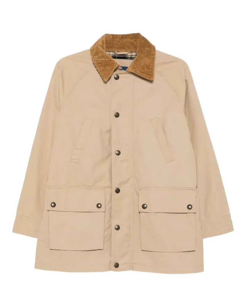 Ralph Lauren Mantel mit Cordkragen und Klappentasche - Braun Braun