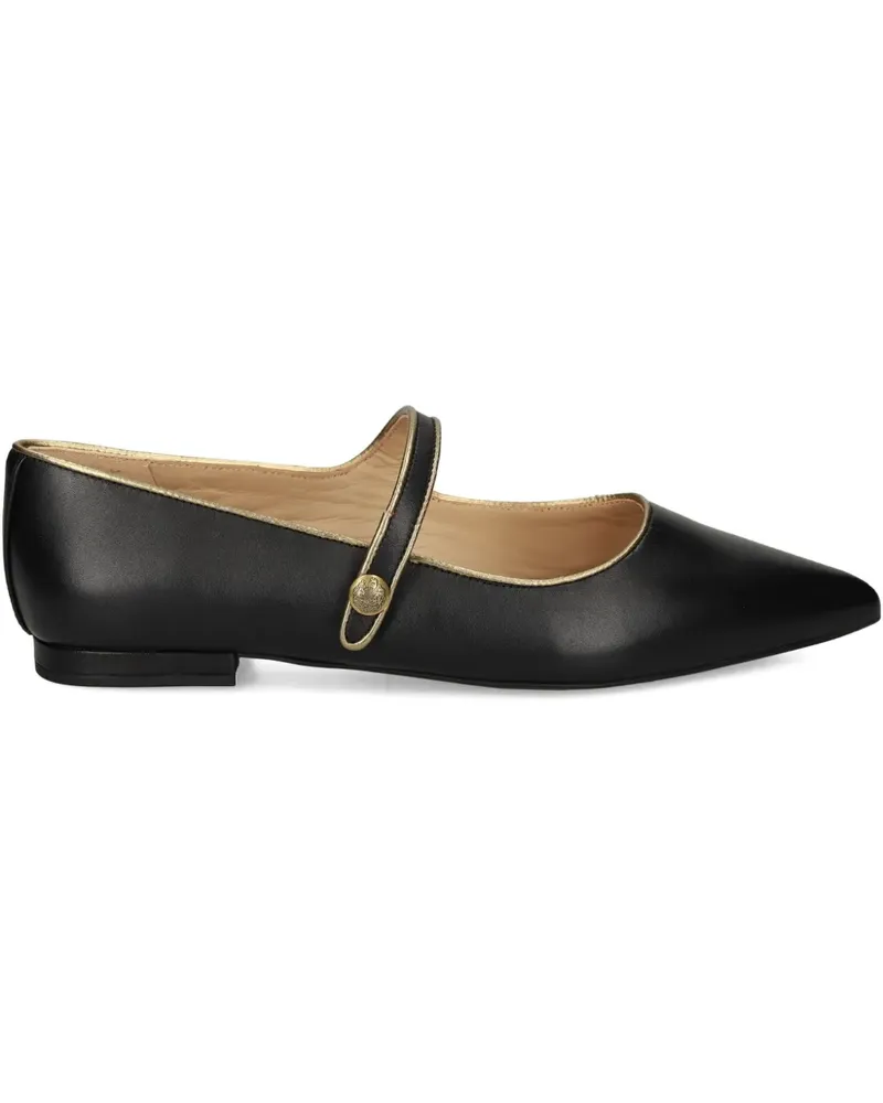 Ralph Lauren pointed-toe Mary Jane flats - Schwarz Schwarz