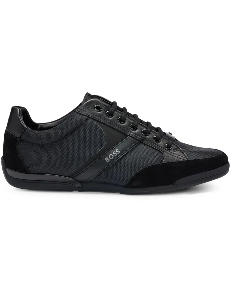 HUGO BOSS Sneakers mit Kontrasteinsätzen - Schwarz Schwarz