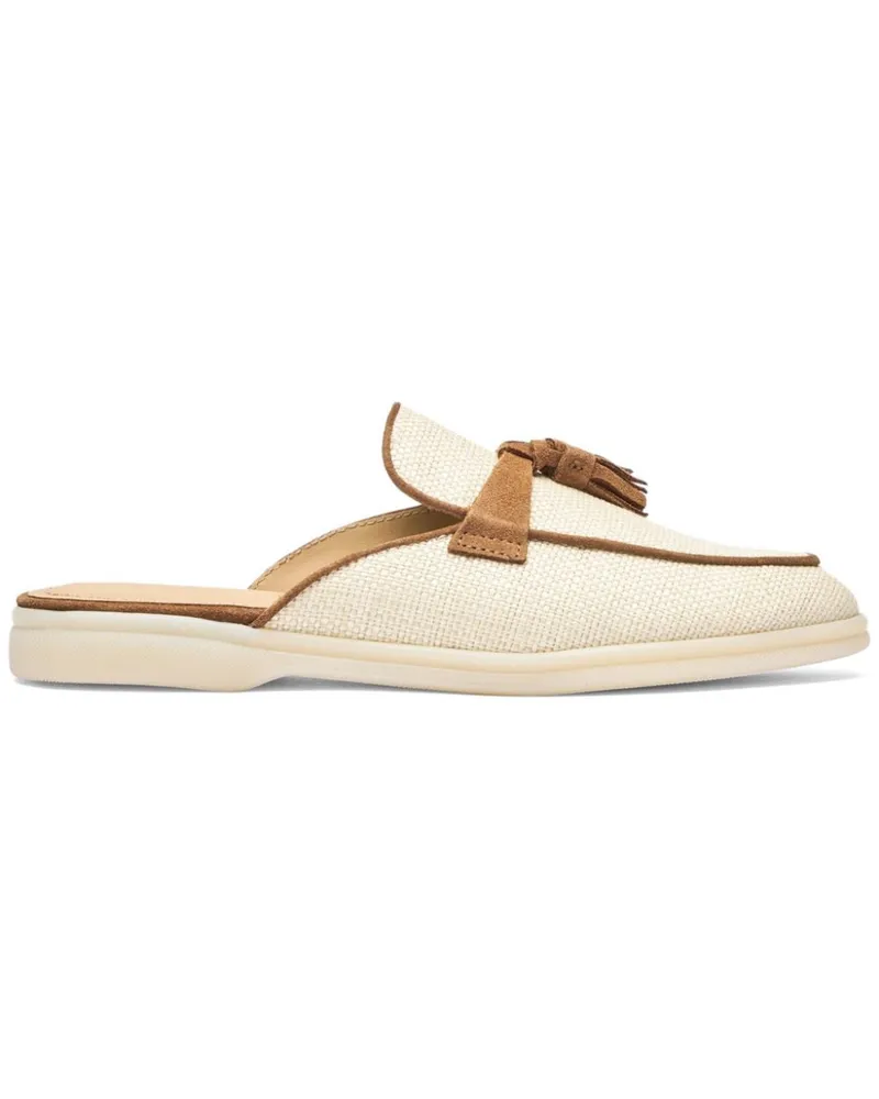 Scarosso Lucrezia Mules aus Raffiabast - Nude Nude