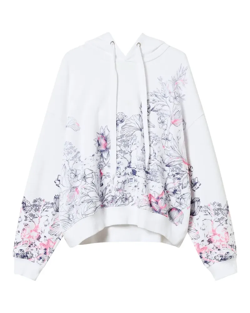 Twin-Set Klassischer Hoodie - Weiß Weiß