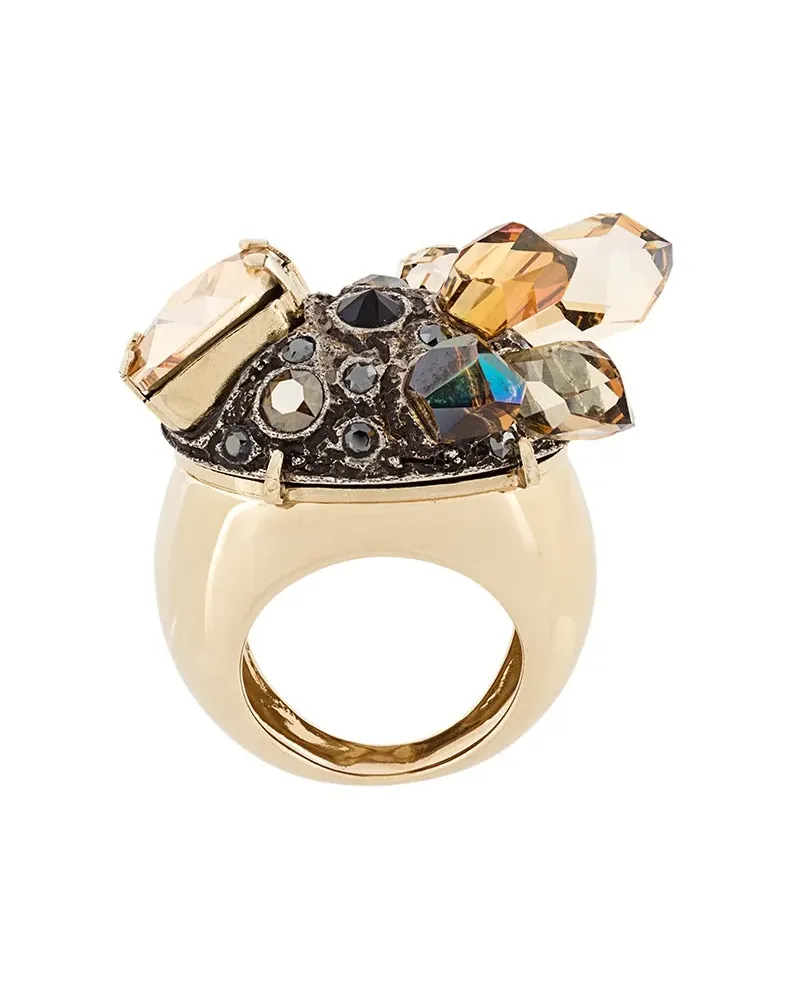 Lanvin Cocktailring mit Kristallen - Metallic Metallic