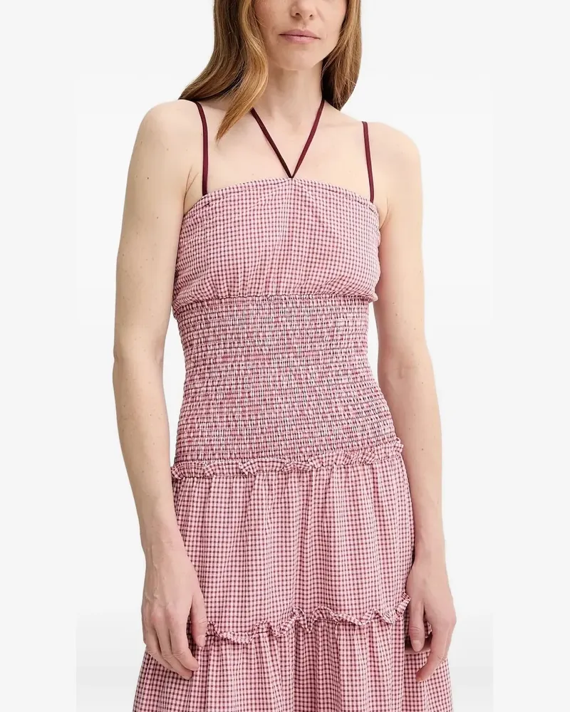 Alohas Maxikleid mit Vichy-Karo - Rot Rot