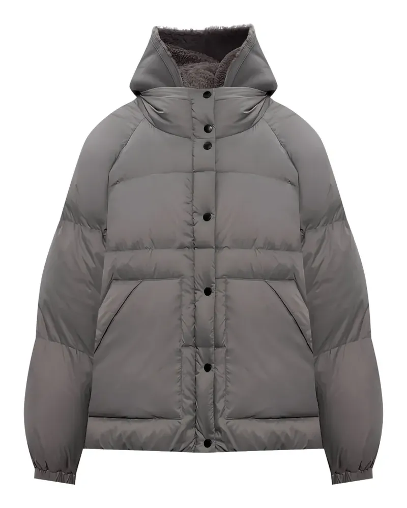 Yves Salomon Daunenjacke mit Kapuze - Grau Grau