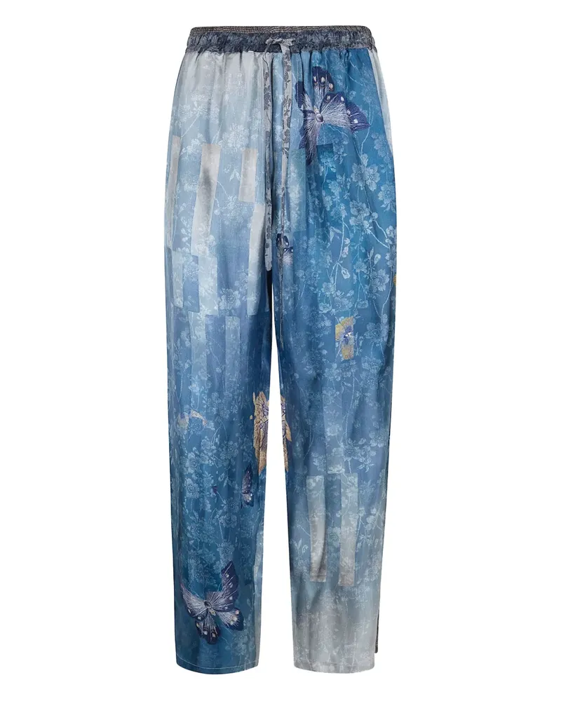 Pierre-Louis Mascia Hose mit Schmetterlings-Print - Blau Blau