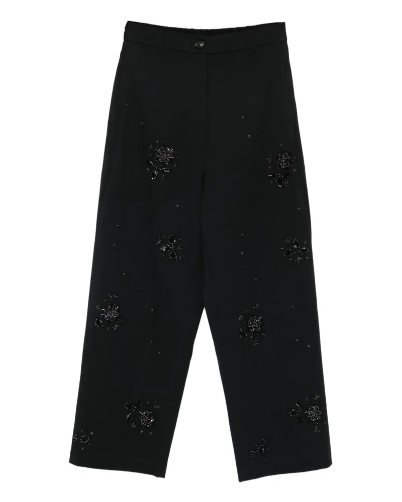 CORDERA beaded-embellishment trousers - Schwarz Schwarz