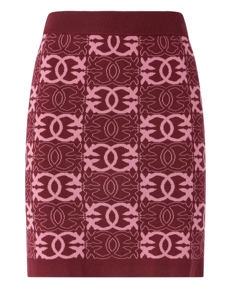 Pinko Gestrickter Rock mit Logo - Rot Rot